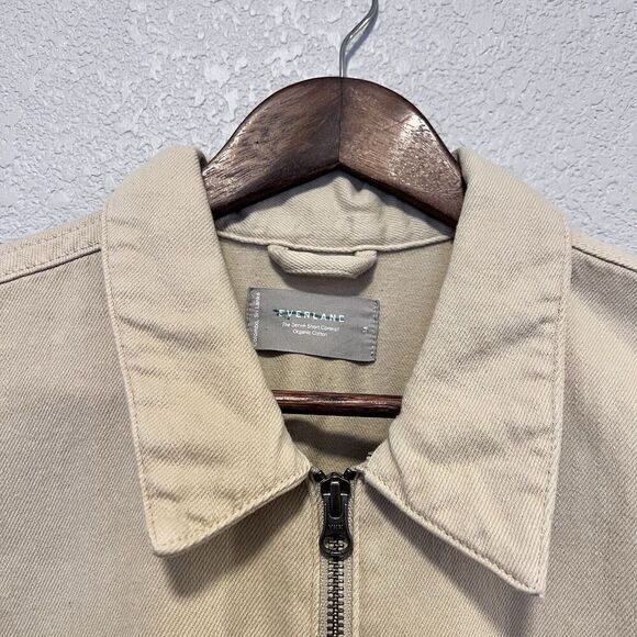 Everlane The Coverall Romper Size 14 Tan Short Sleeve Zip Front Utility Playsuit - Picture 4 of 11